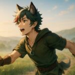 朝霧の草原を駆け出そうとするサクロウのアイキャッチイラスト