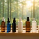 育毛剤おすすめ8選 2025年版 清潔感あるボトルが並ぶ木棚と朝の自然光の背景